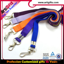 Custom cheap promotion double hook lanyard with logo printed